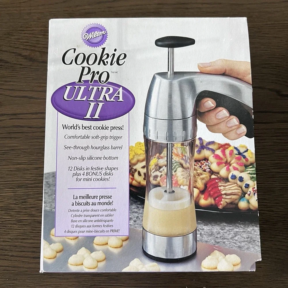 Wilton‎ Cookie Pro Ultra II Cookie Press w/ 16 Shaping Disks Vintage NEW